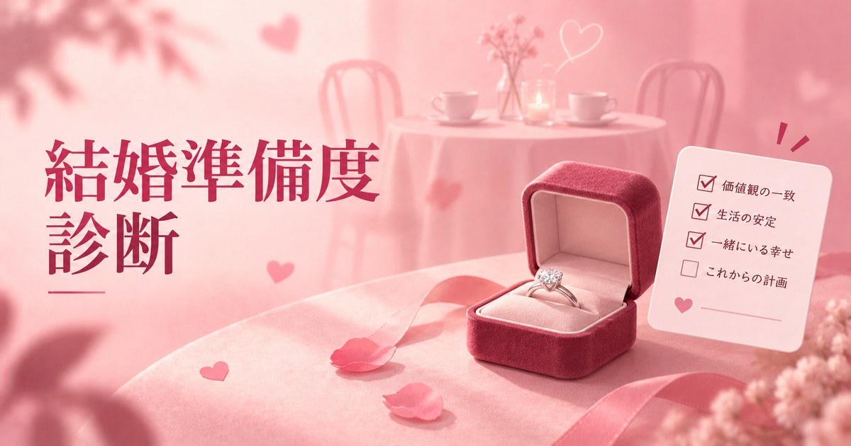条件満点モヤモヤタイプ — 結婚準備度診断の結果